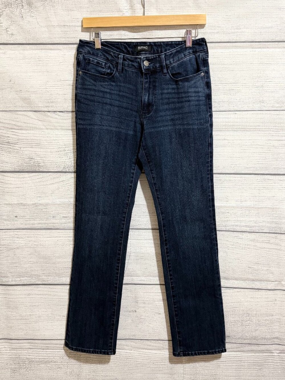Buffalo David Bitton Hope Mid-Rise Straight Stretch Jeans Dark Wash Size 29